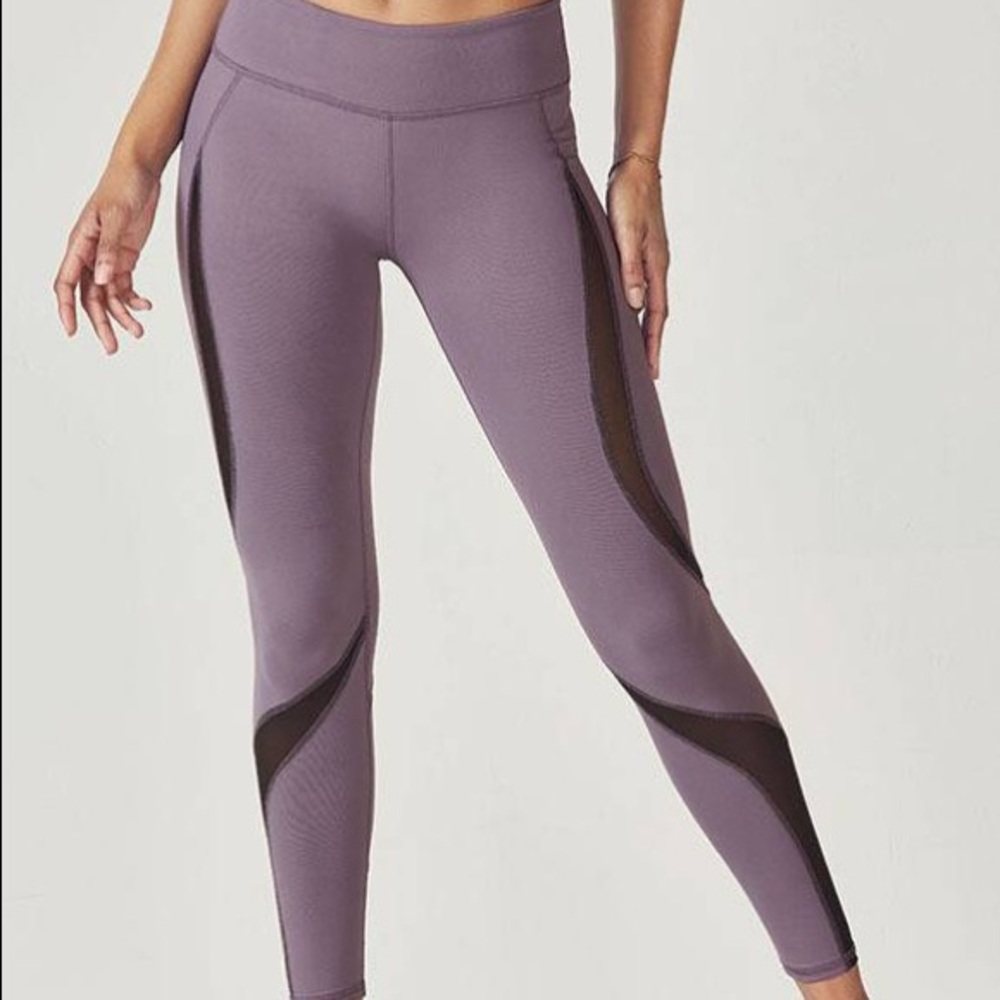 Plum and Black Dove Fabletics Leggings